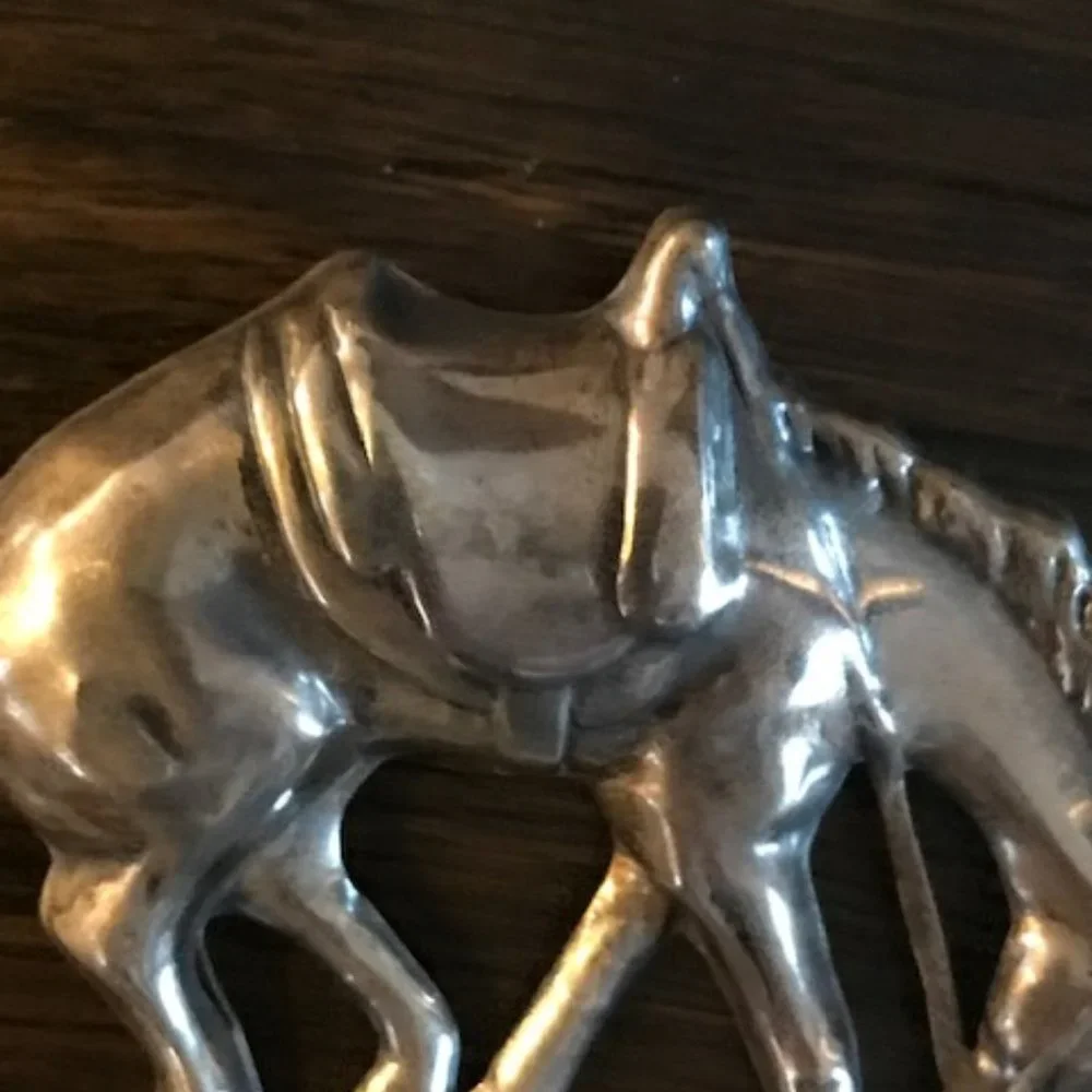 Vintage STERLING SILVER Bucking Horse Pin/Broach Western/Cowgirl